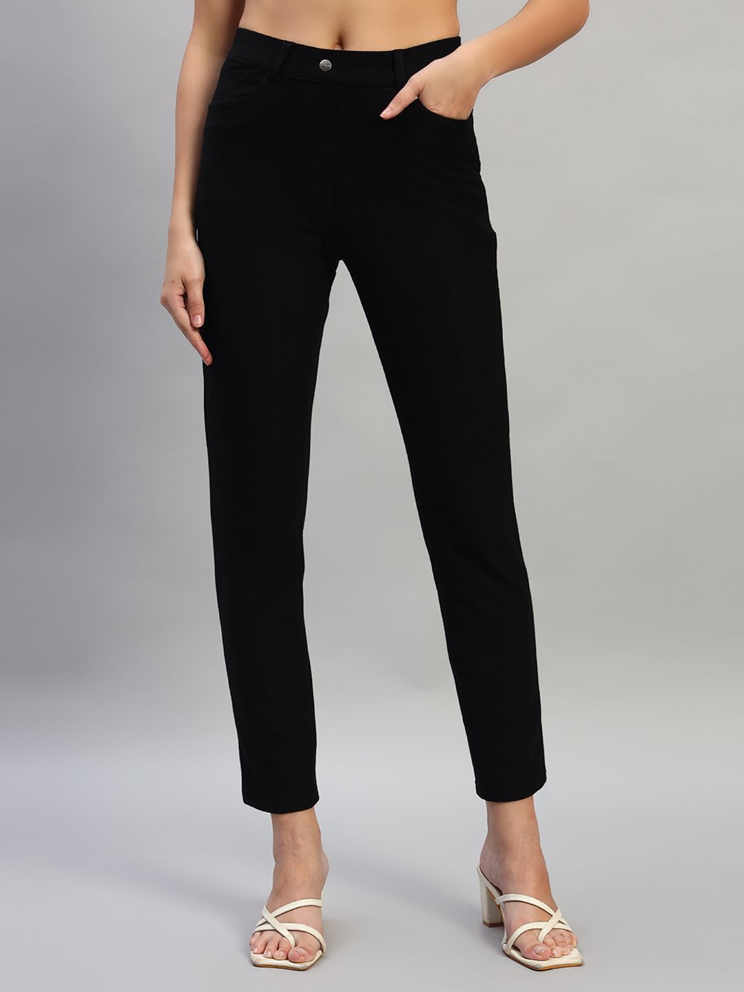 Cantabil Women Solid Regular Fit Jeggings