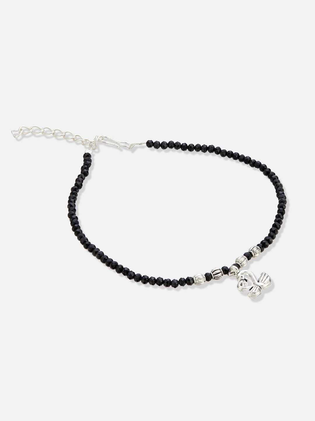 ATIBELLE Set Of 2 Silver-Plated Artificial Beads Anklet
