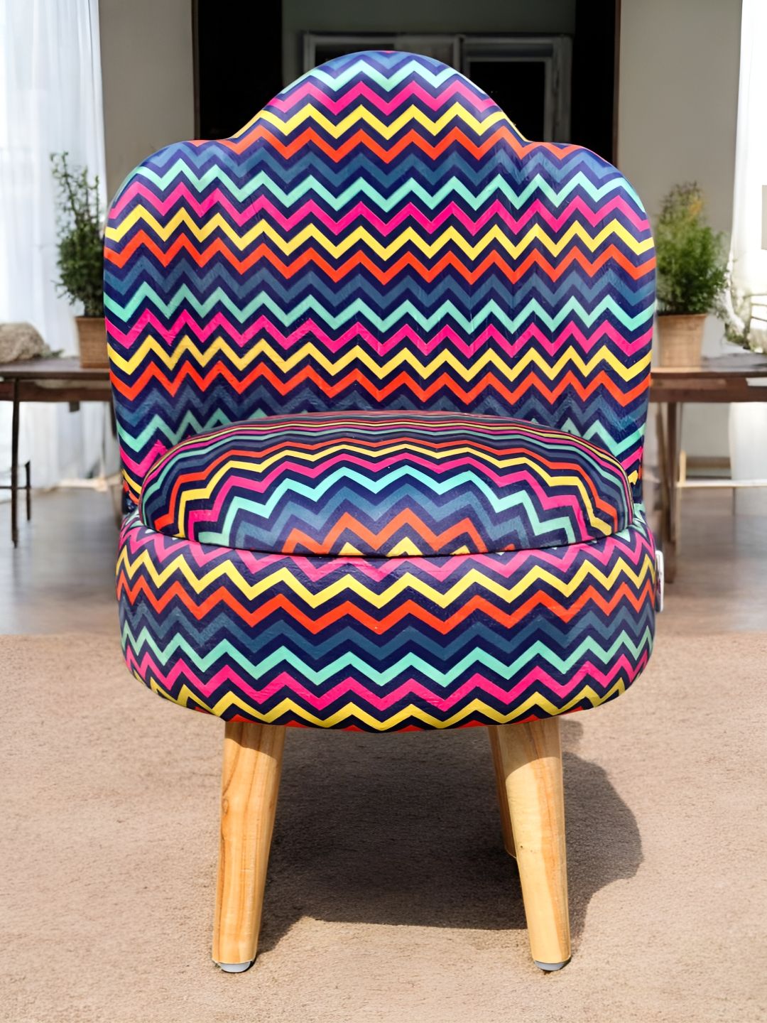 Shadowkart Blue & Red Printed Wooden Pouffes Ottomans-picture-38