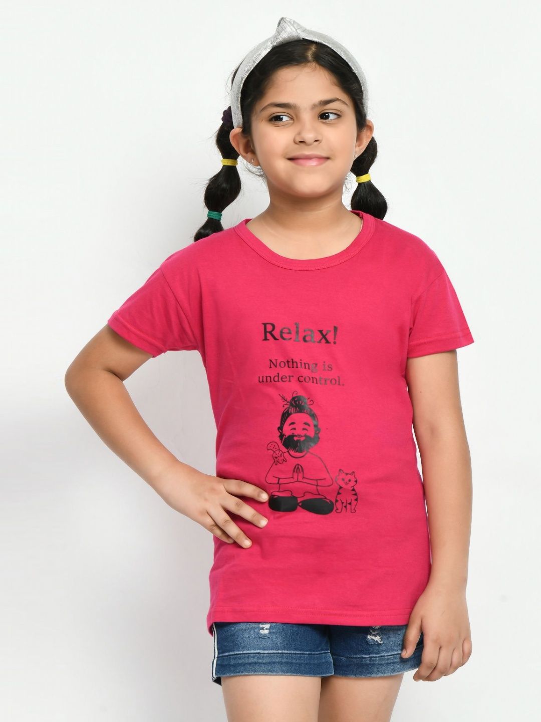 BAESD Girls Typography Printed Applique T-shirt-picture-48