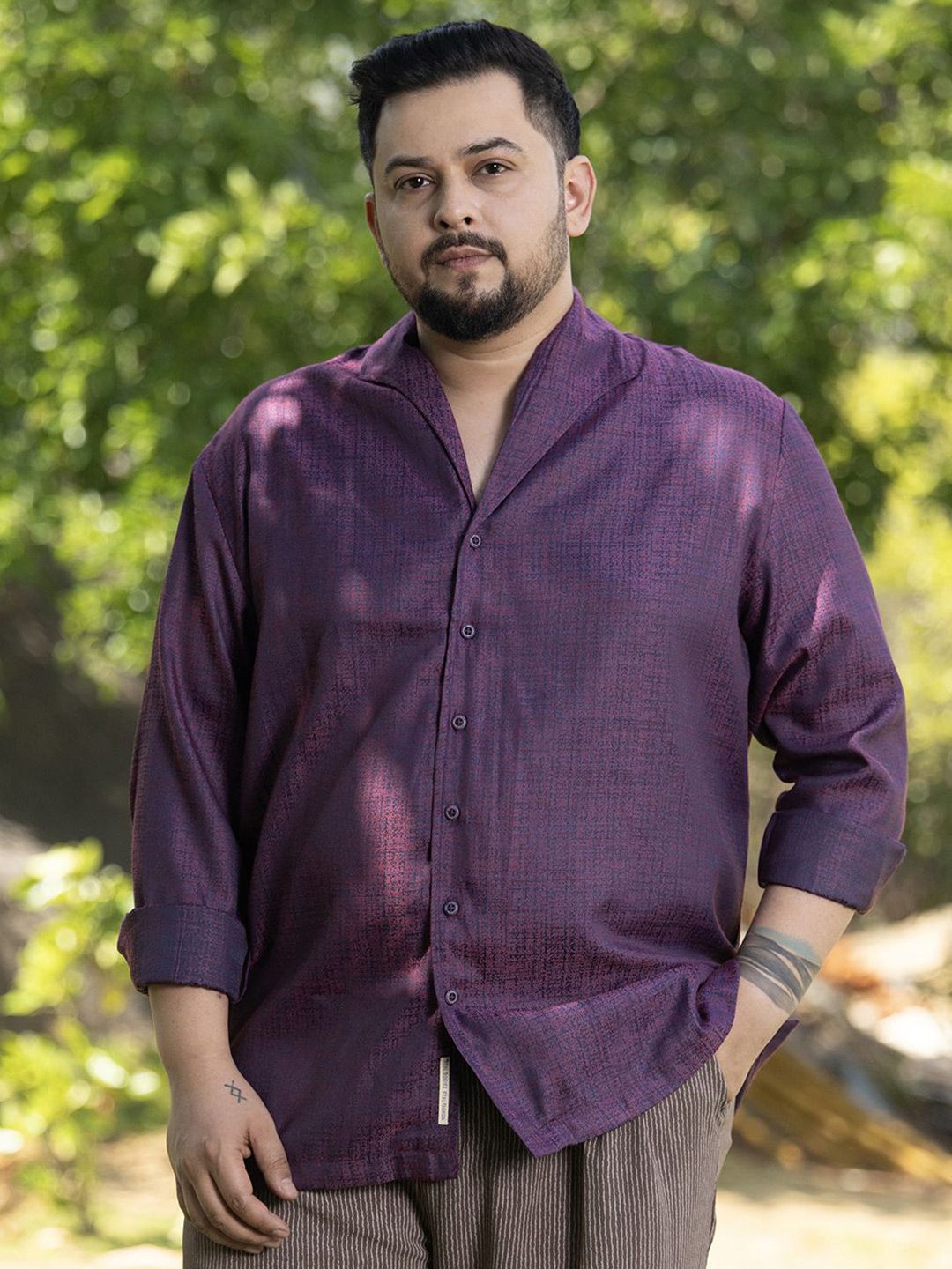 Instafab Plus Men Comfort Opaque Casual Shirt-picture-35