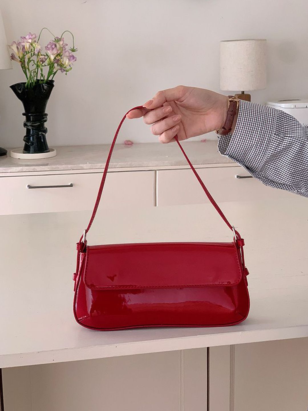 corsica DressBerry Textured PU Swagger Tote Bag-picture-27