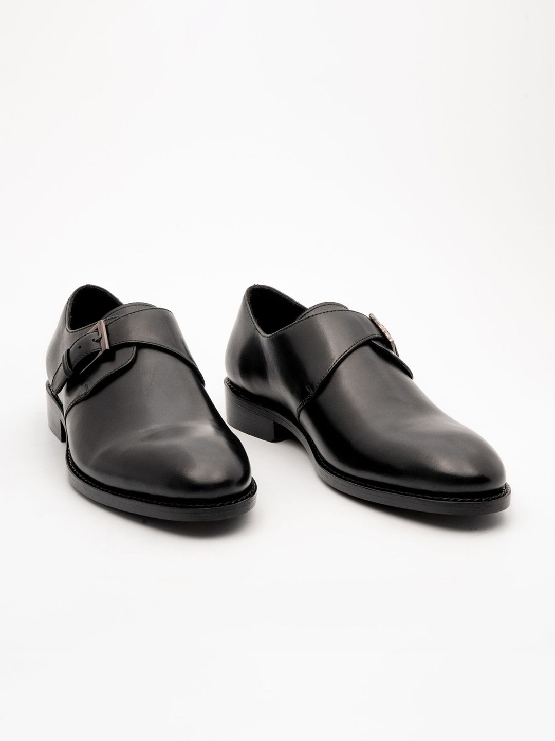 KOZASKO Men Leather Formal Monk Shoes-image-21