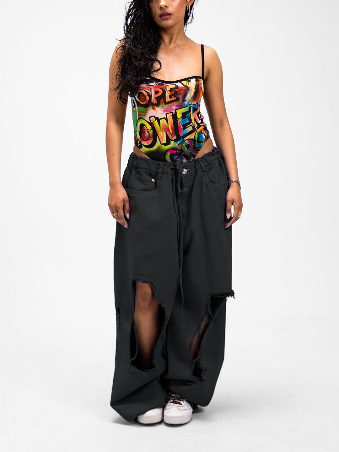 HUEMN Women Printed Cotton Bodysuit-image-21