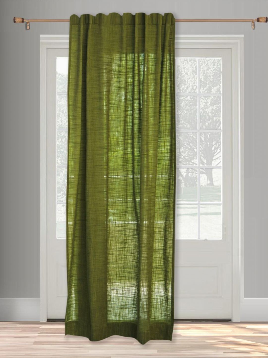 Fabindia Green Room Darkening Long Door Curtain-image-39