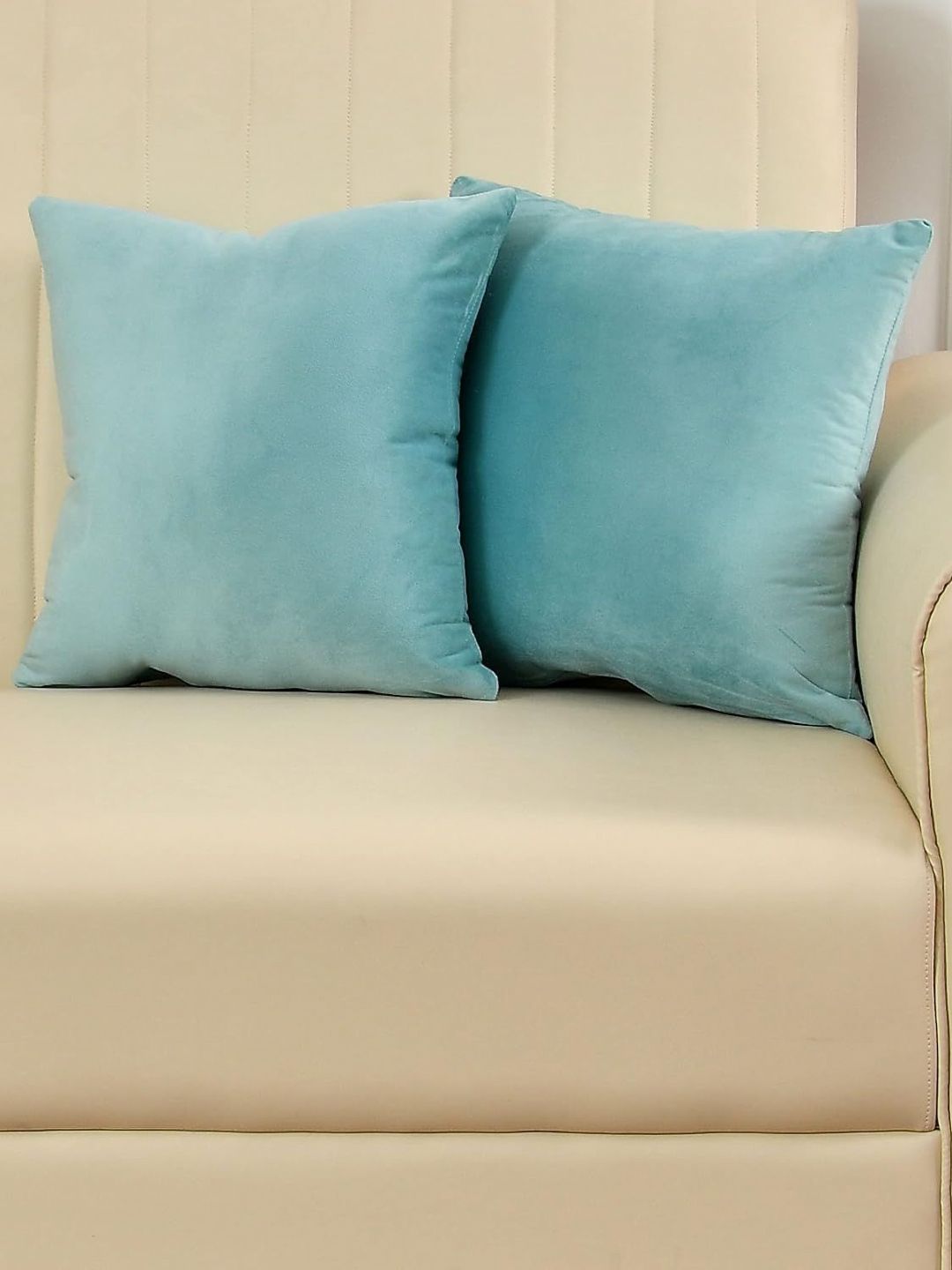 Shadowkart Sea Green 2 Pieces Velvet Square Cushion Covers-image-42