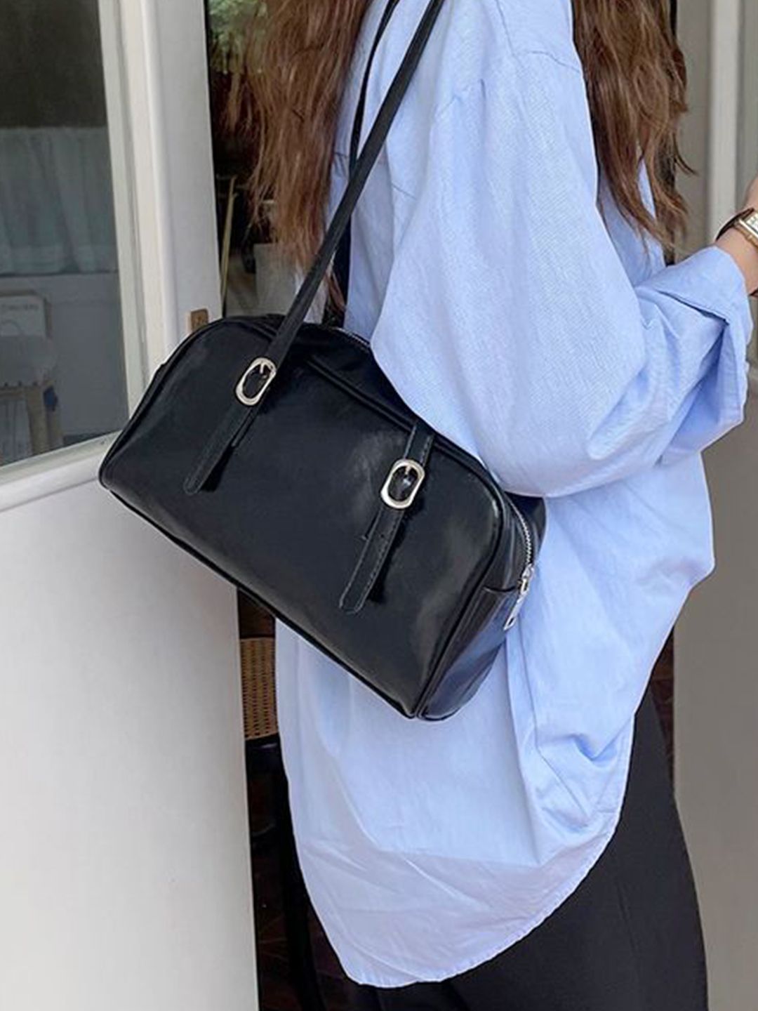 corsica DressBerry Printed PU Oversized Bucket Hobo Bag with Fringed-picture-26