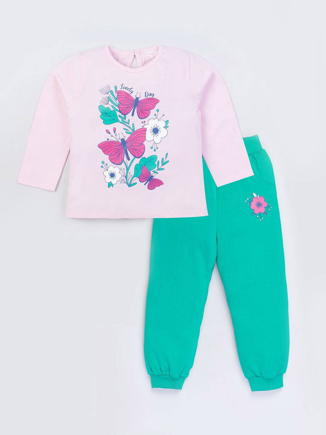 YK Girls Printed Top with Pyjamas-picture-30