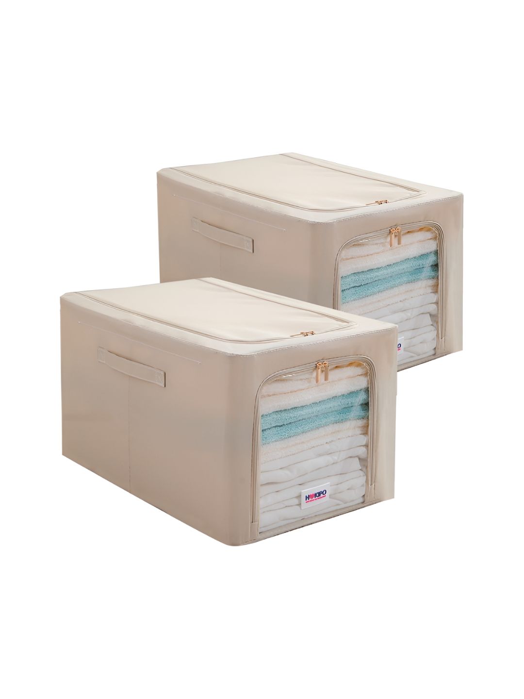 HOKIPO Beige Set of 2 Regular Drawer Organiser Organisers-picture-26
