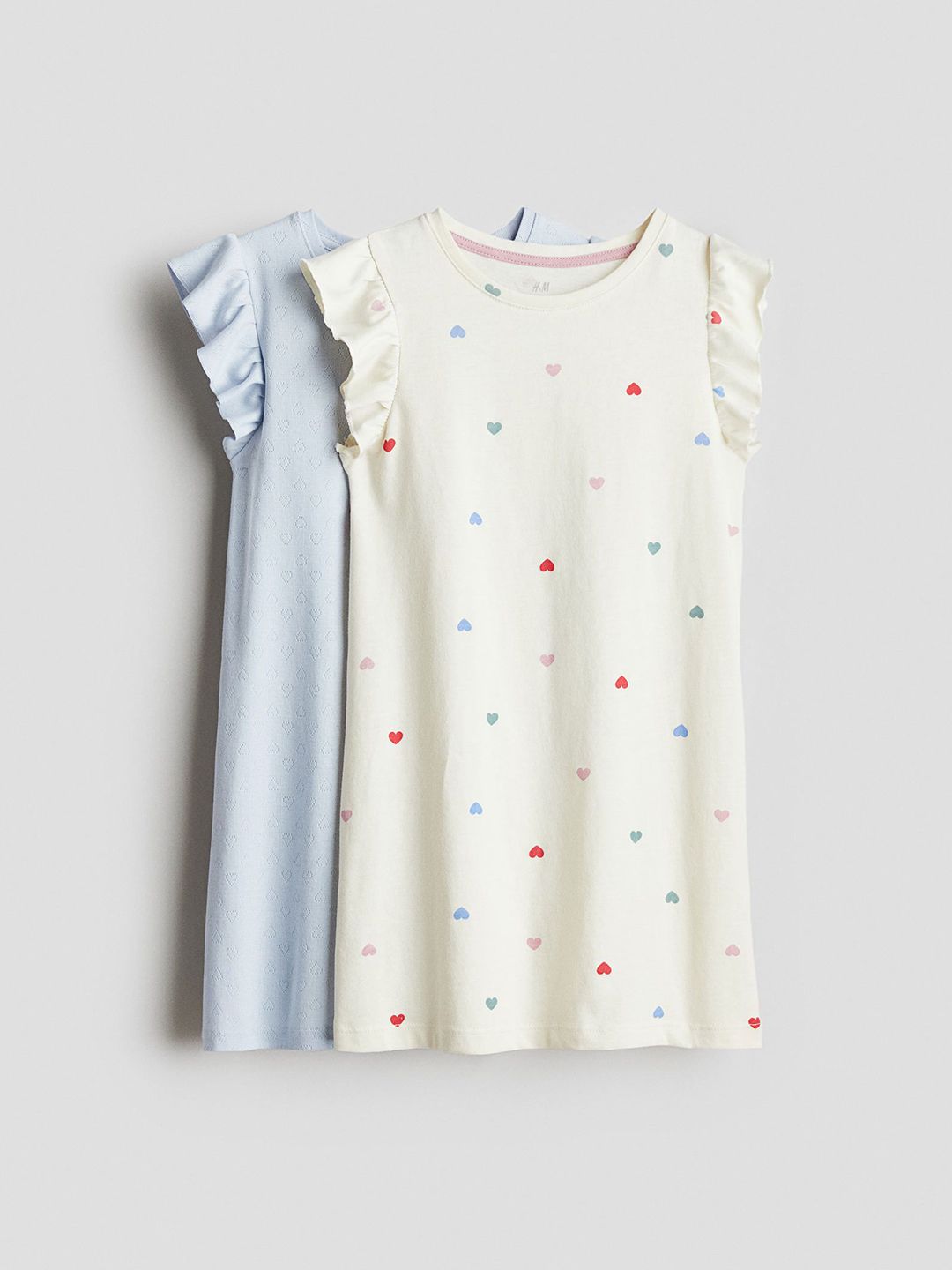 H&M Girls Pack Of 2 Cotton Nightdresses-picture-25
