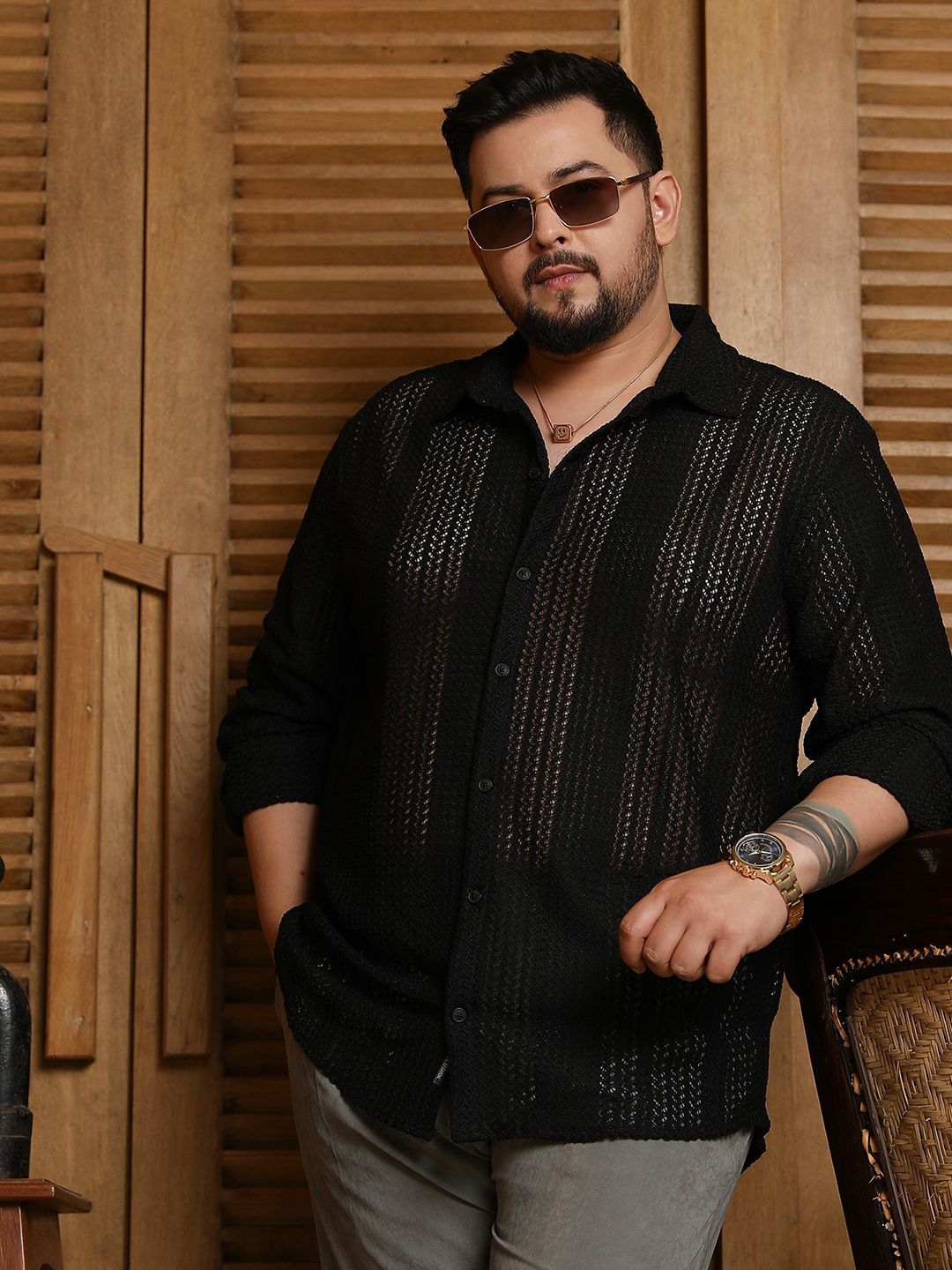 Instafab Plus Men Comfort Opaque Casual Shirt-picture-42