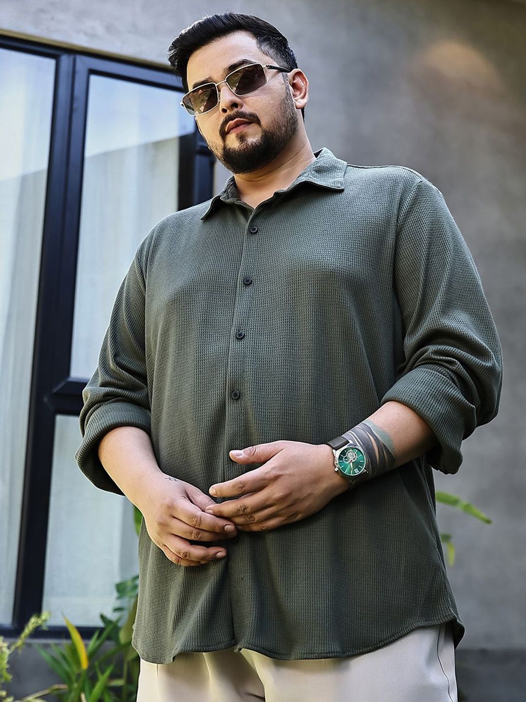 Instafab Plus Men Comfort Opaque Casual Shirt-picture-20