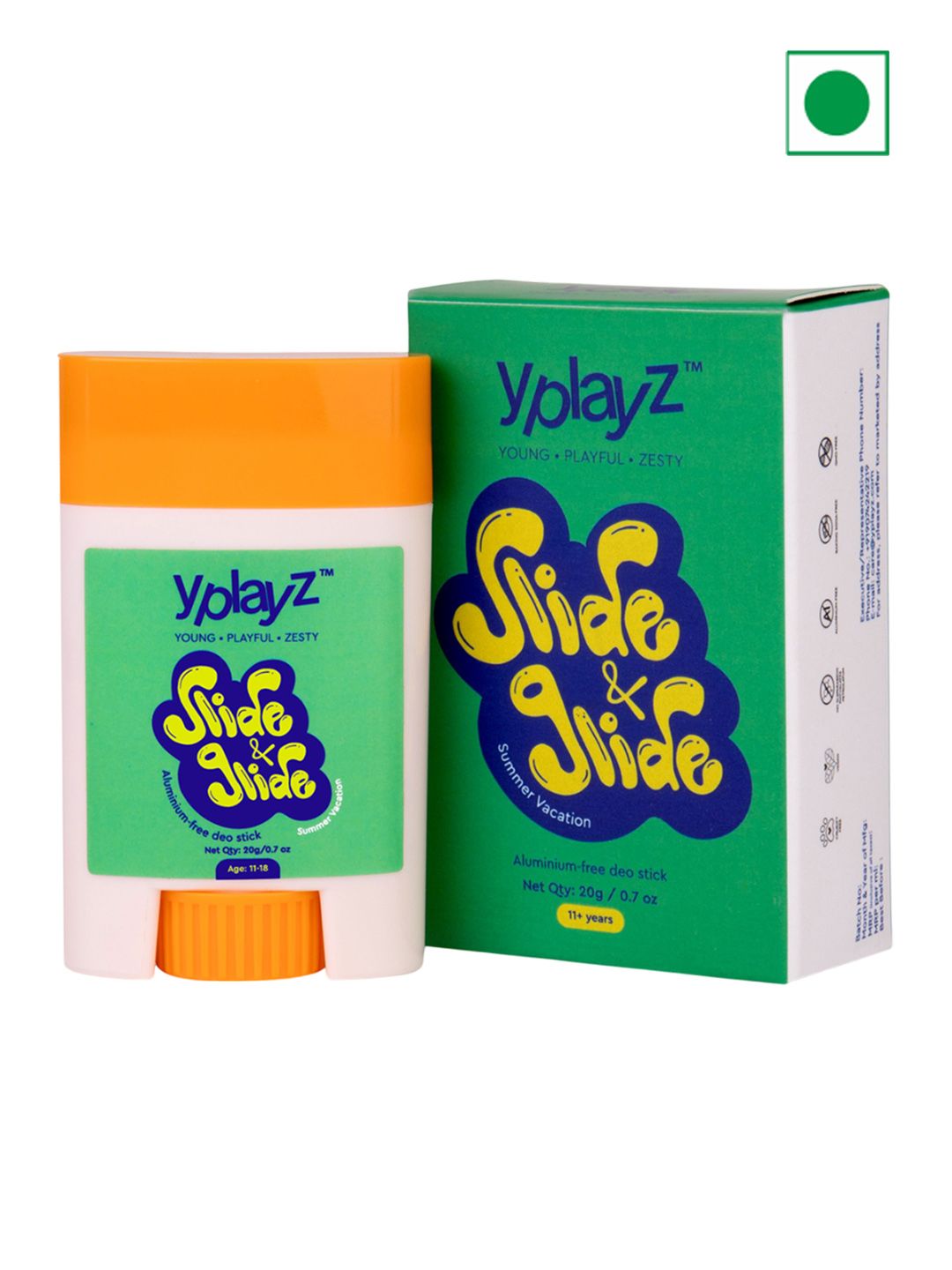 YplayZ Kids Slide & Glide Long Lasting Deodorant Stick - 20 g