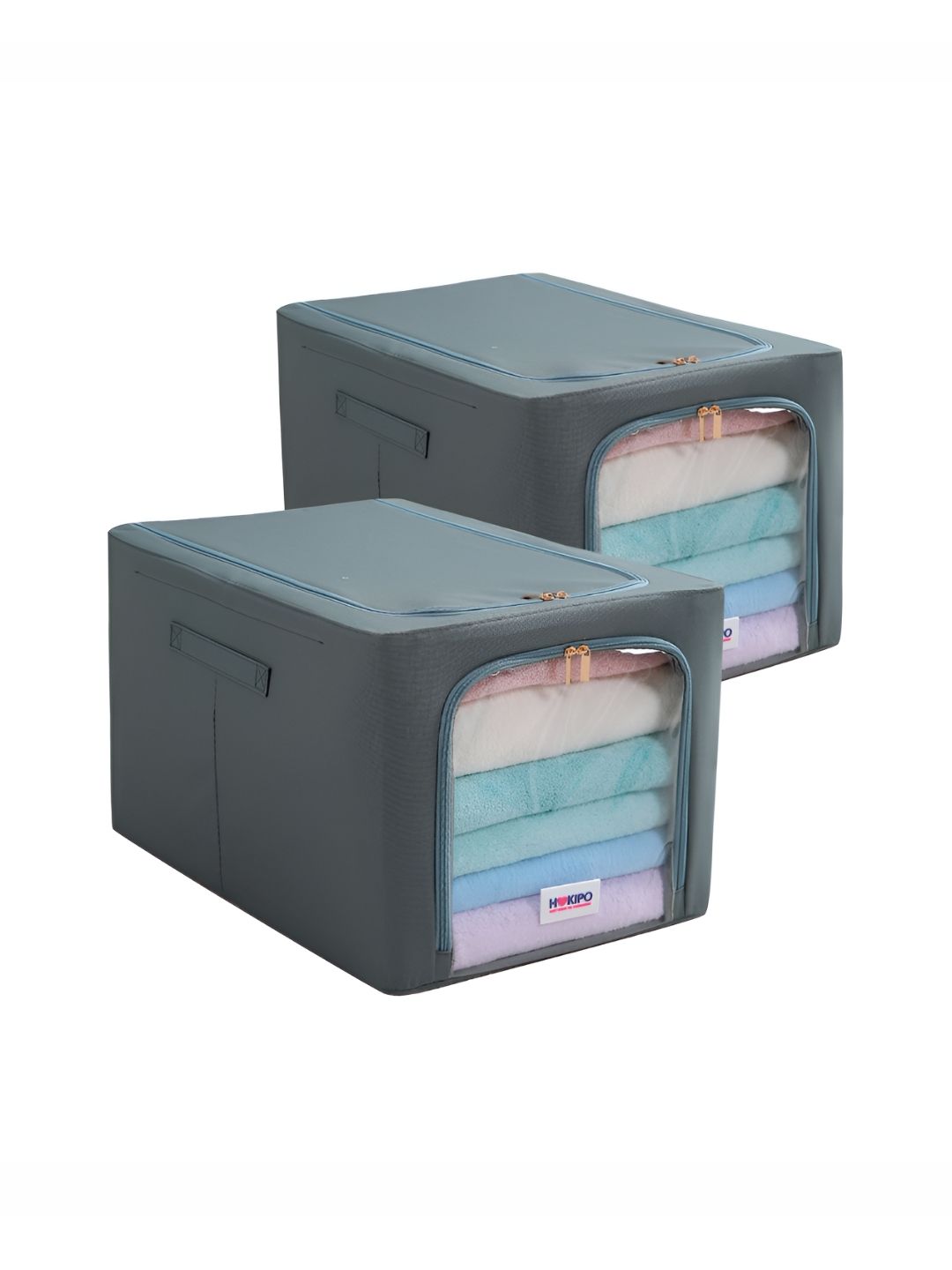 HOKIPO Grey Set of 2 Regular Multi-Utility Organisers-picture-22