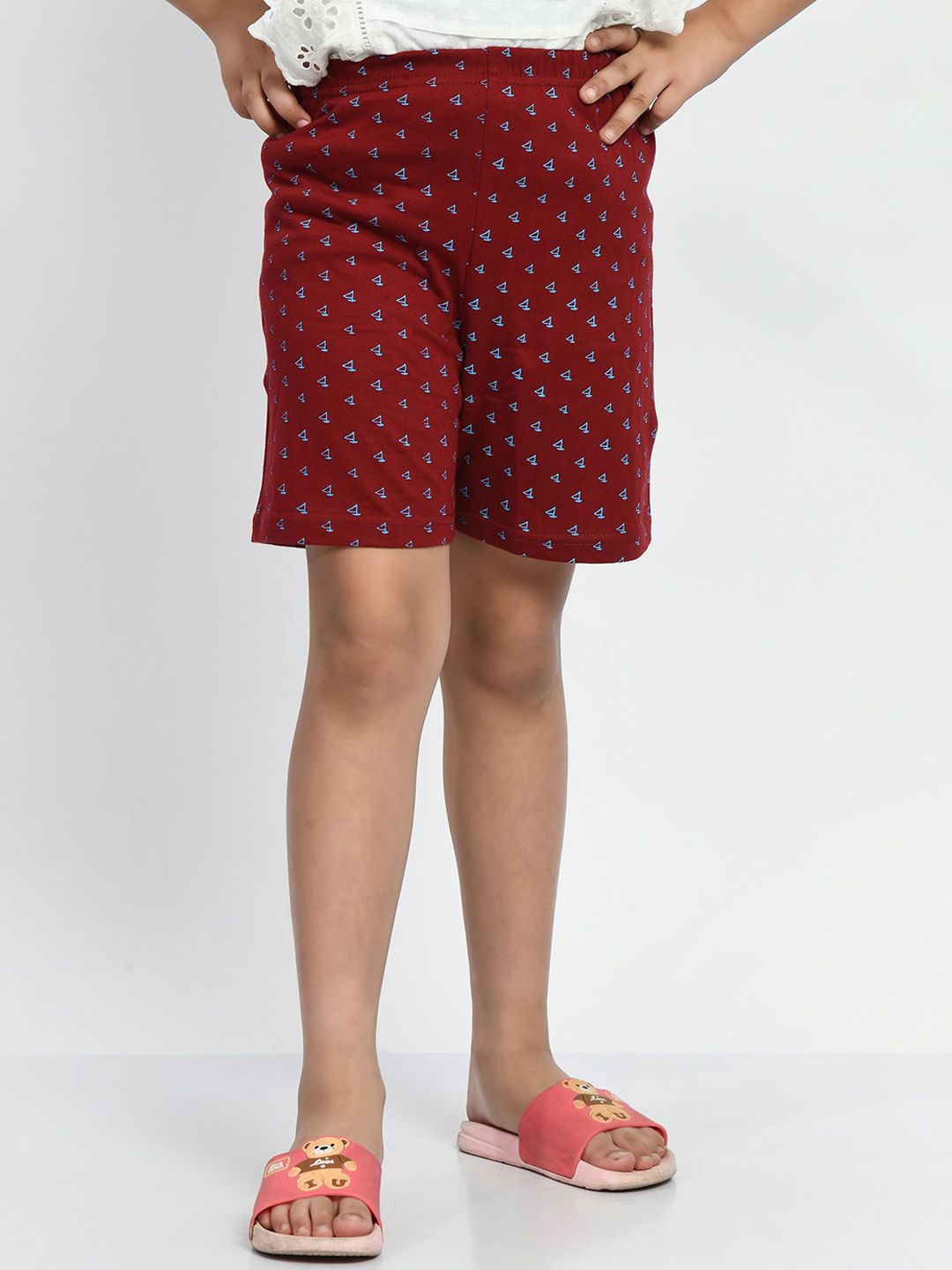 BAESD Girls Cotton Printed Regular Fit Shorts-picture-29