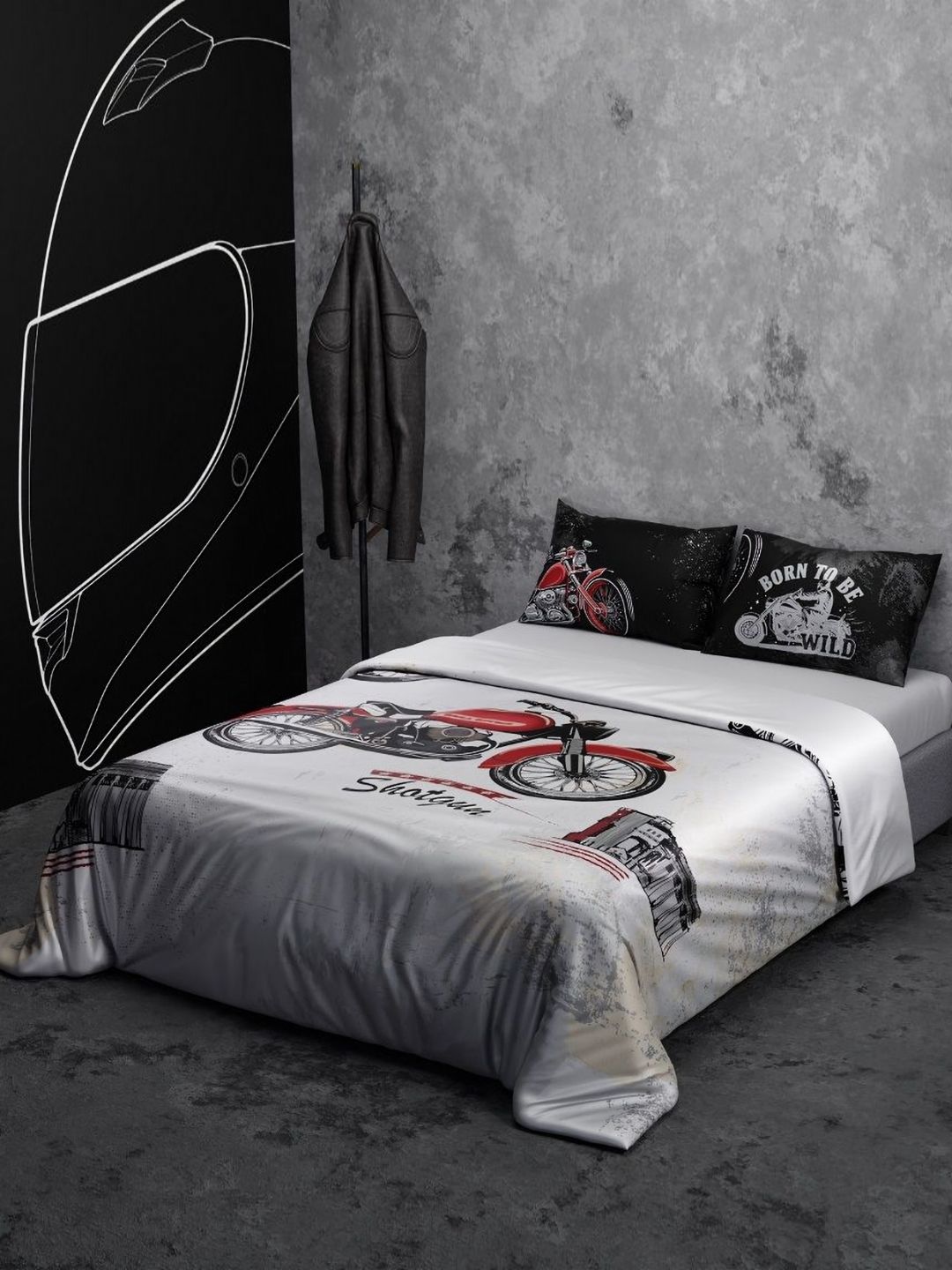 QuirkLoom White & Red Cartoon Characters AC Room 150 GSM Double Bed Comforter-picture-22