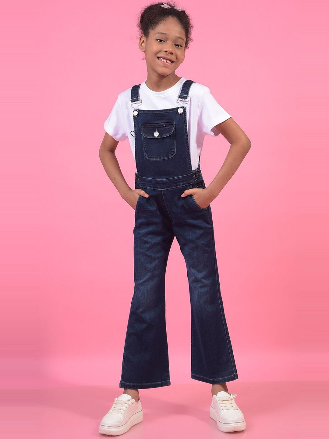 Crimsoune Club Girls Shoulder Straps Dungaree With T-Shirt-picture-27