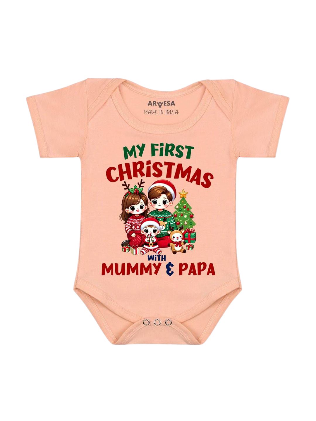Arvesa My First Christmas Printed Bodysuit-picture-39