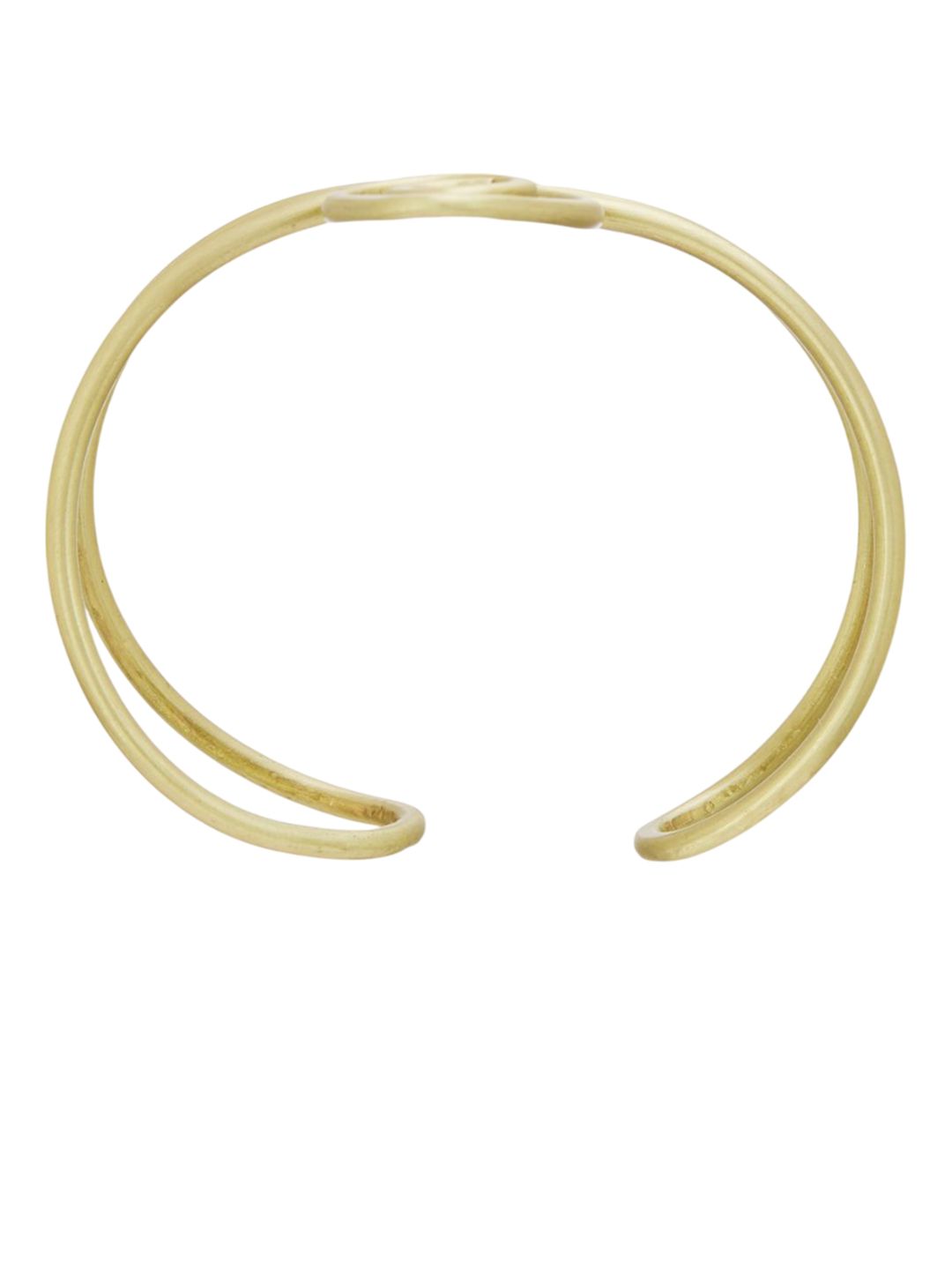 ATIBELLE Set Of 2 Gold Plated & Wavy-Shaped Textured Contemporary Bracelets