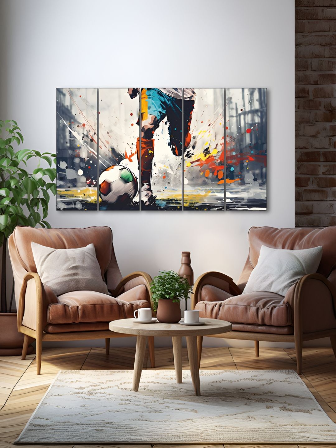 The Castle Decor Black & Blue 5 Piece Wood Other Wall Paintings-picture-41