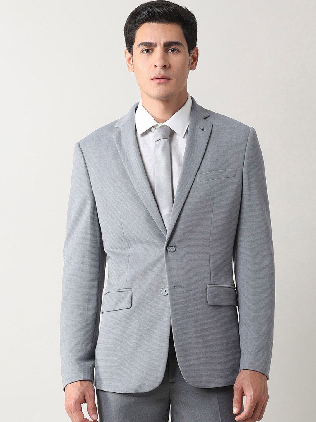 Arrow Textured Slim-Fit Single Breasted Blazer-picture-28