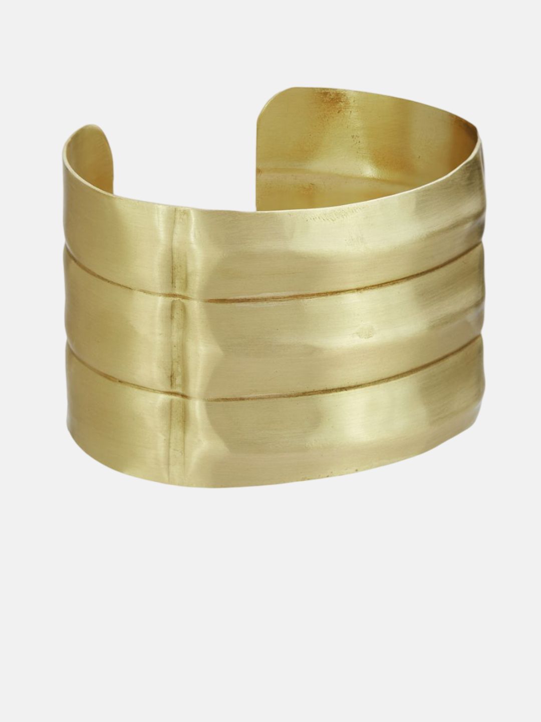 ATIBELLE Set Of 2 Gold Plated & Heart-Shaped Textured Contemporary Bracelets