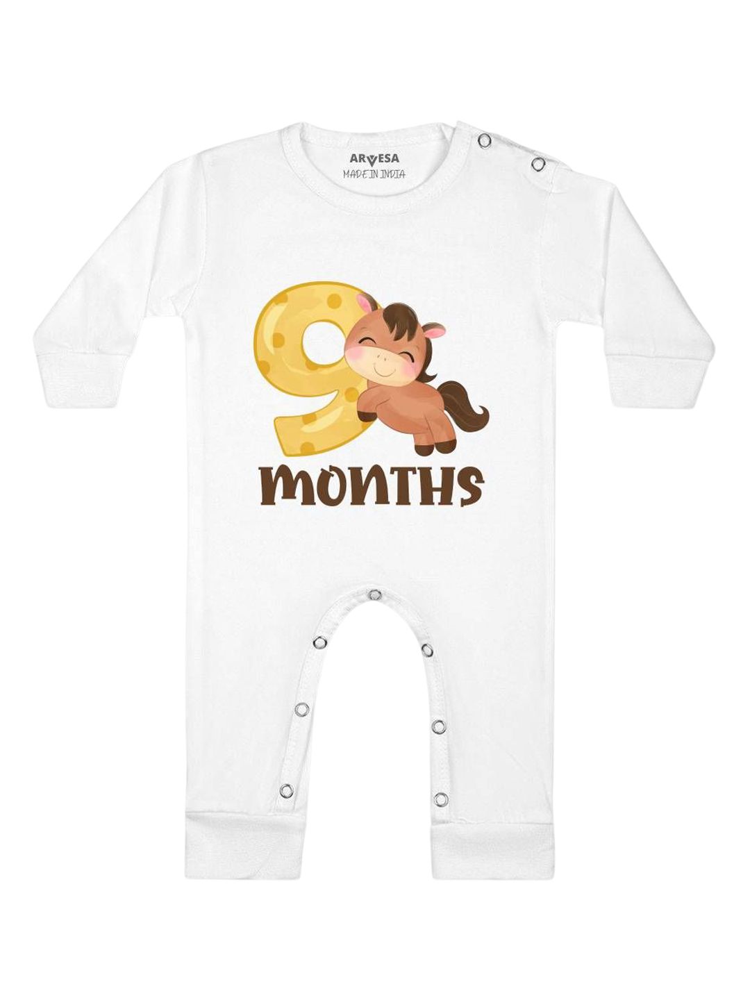 Arvesa Infants Printed Round Neck Bodysuits-picture-24