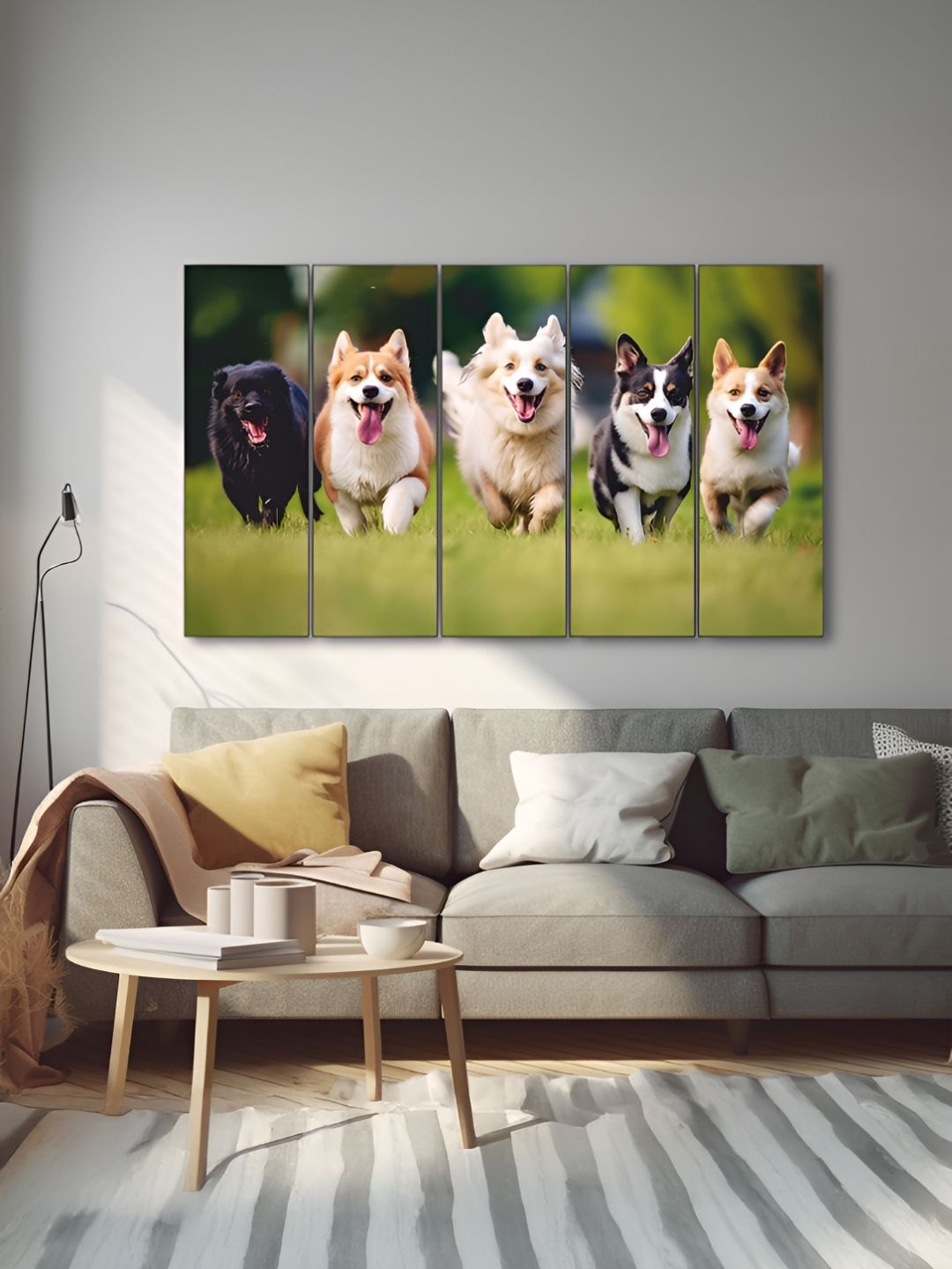 The Castle Decor Black & White 5 Piece Wood Floral and Botanical Wall Paintings-picture-11