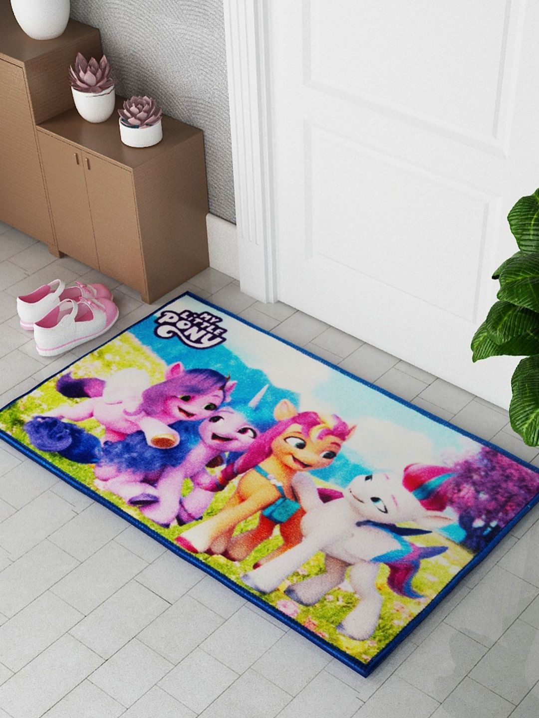 Athom Living Purple & Blue My Little Pony Printed Anti-Skid Doormat-picture-57