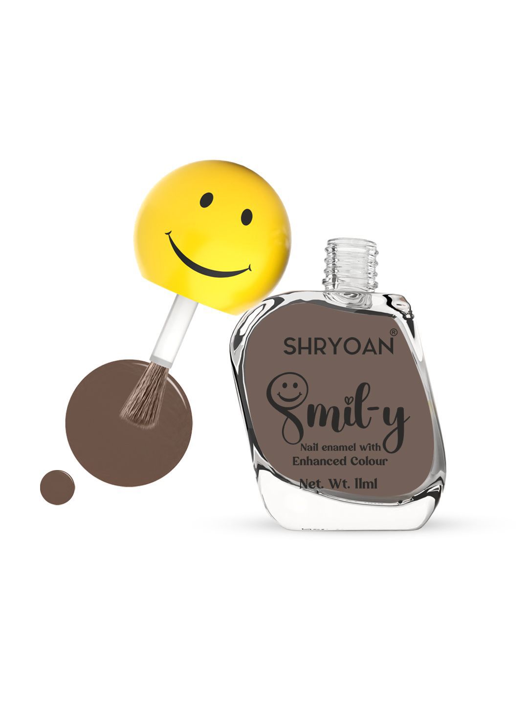 SHRYOAN Smily Ultra Glossy Long Lasting Nail Polish - 11 ml - Pine Cone - 25-picture-21