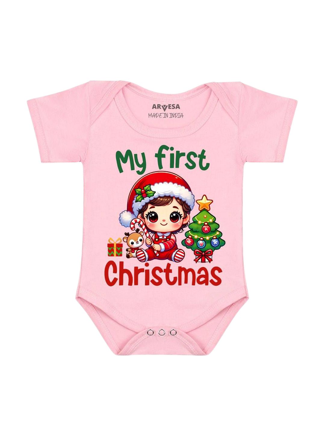 Arvesa My First Christmas Printed Bodysuit-picture-38