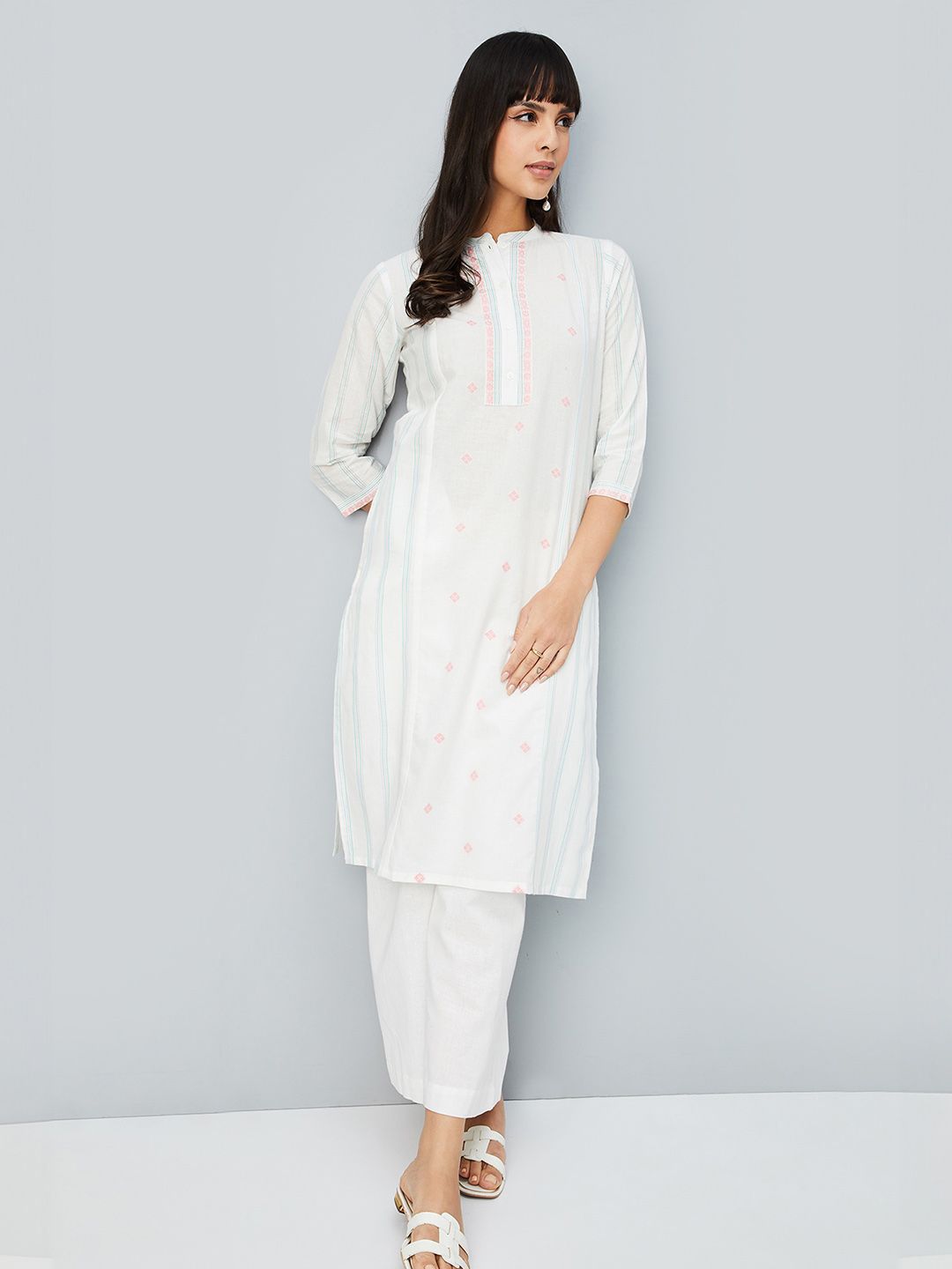max Striped Mandarin Collar Straight Kurta-picture-25