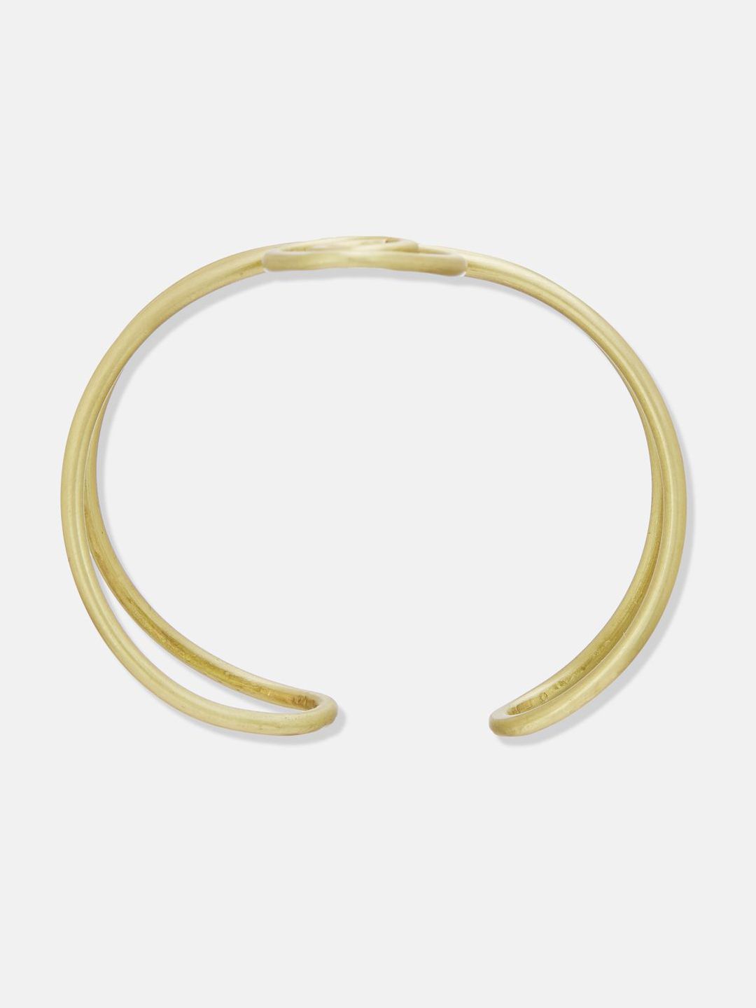ATIBELLE Set Of 2 Gold Plated & Spiral Heart-Shaped Textured Contemporary Bracelets