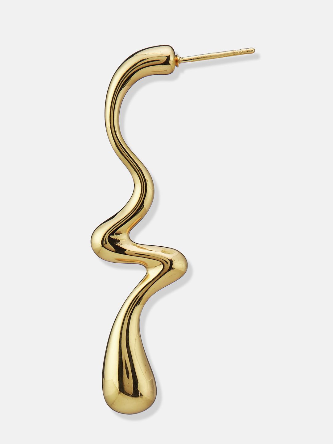 ATIBELLE Set Of 2 Gold-Plated Contemporary Shaped Textured Studs