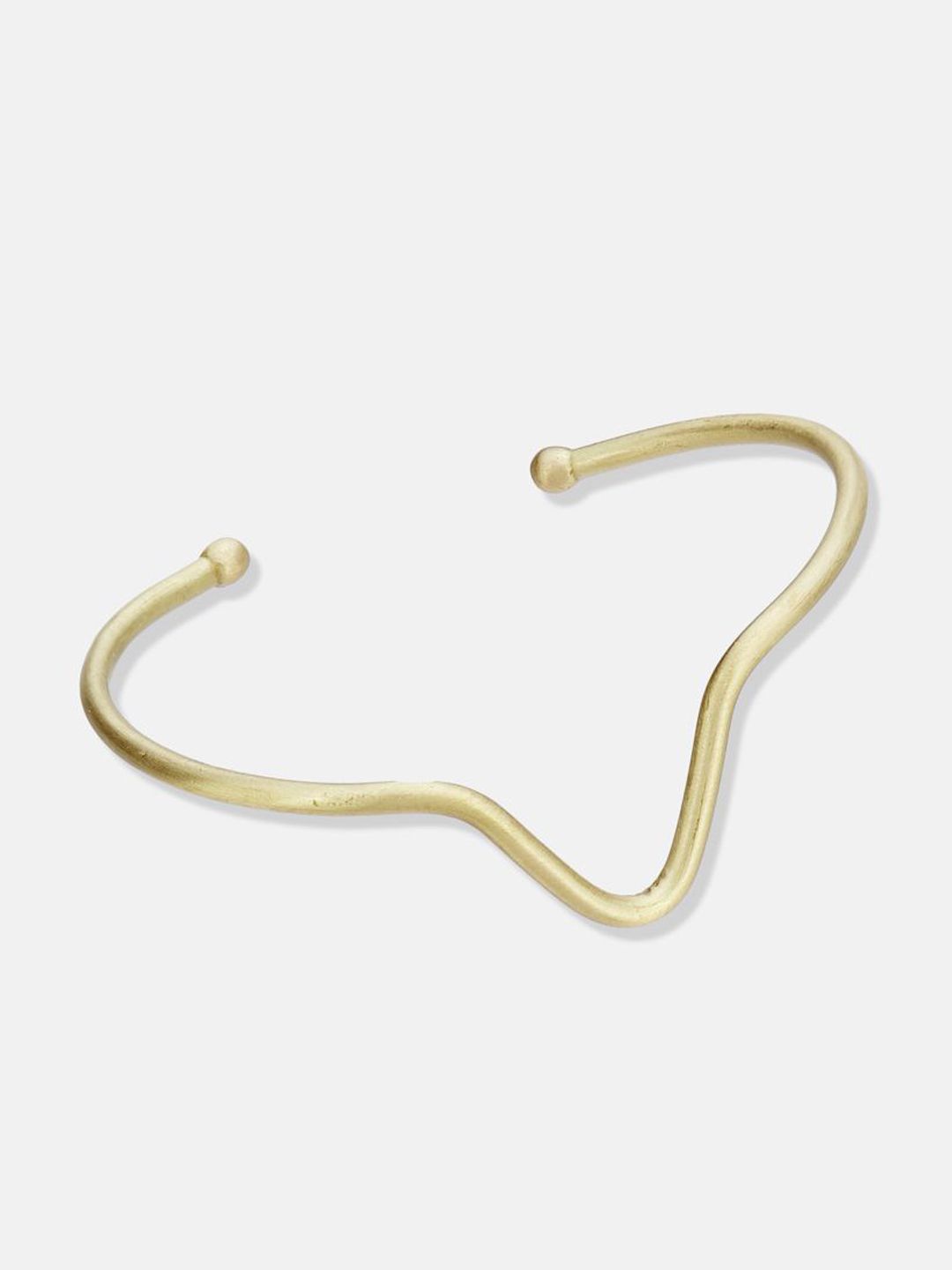 ATIBELLE Set Of 2 Gold Plated & Spiral Heart-Shaped Textured Contemporary Bracelets