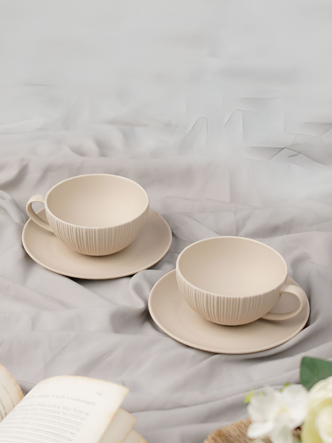Vola Global LLP Brown Porcelain Core Set of Cups and Mugs-image-0