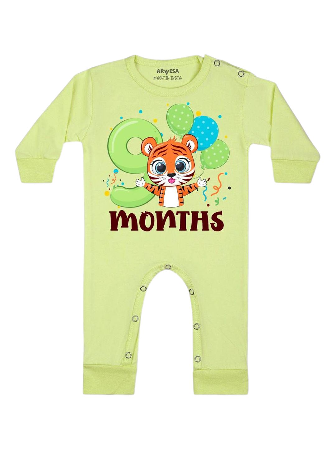 Arvesa Infants Printed Round Neck Bodysuits-picture-19