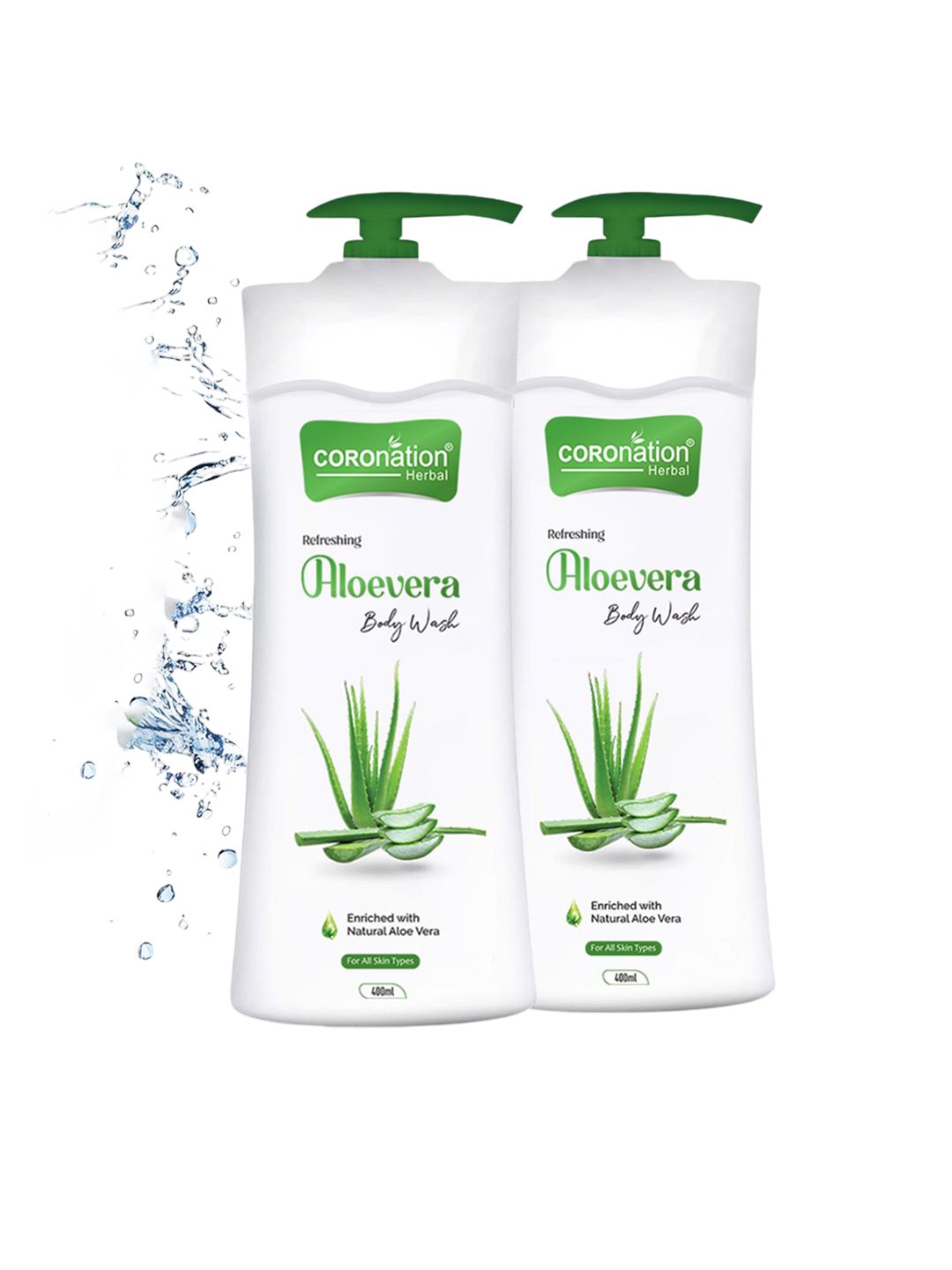 COROnation Herbal Set Of 2 Aloe Vera Body Wash With Vitamin E For Hydration - 400 ml Each-picture-44