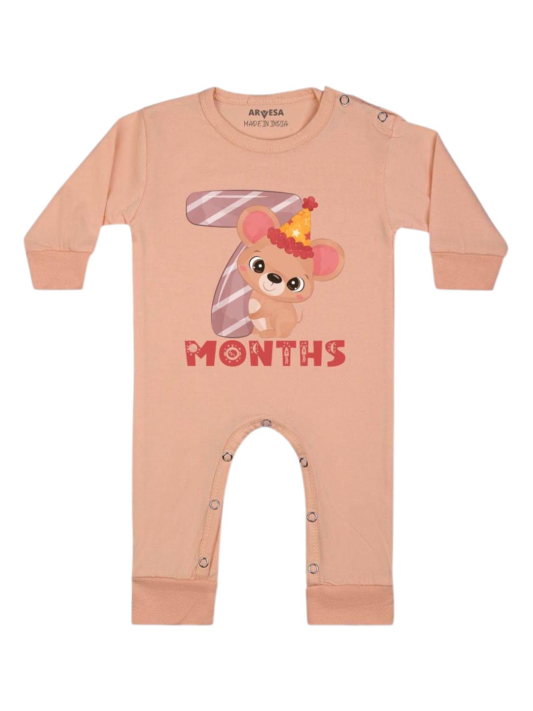 Arvesa Infants Printed Round Neck Bodysuits-picture-29