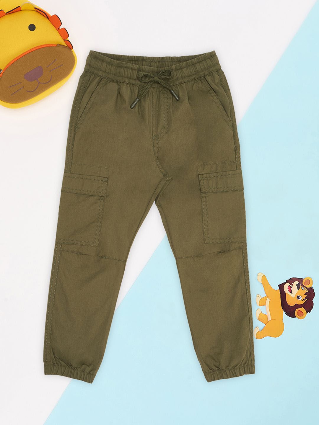 Pantaloons Junior Boys Mid Rise Pure Cotton Joggers-picture-31