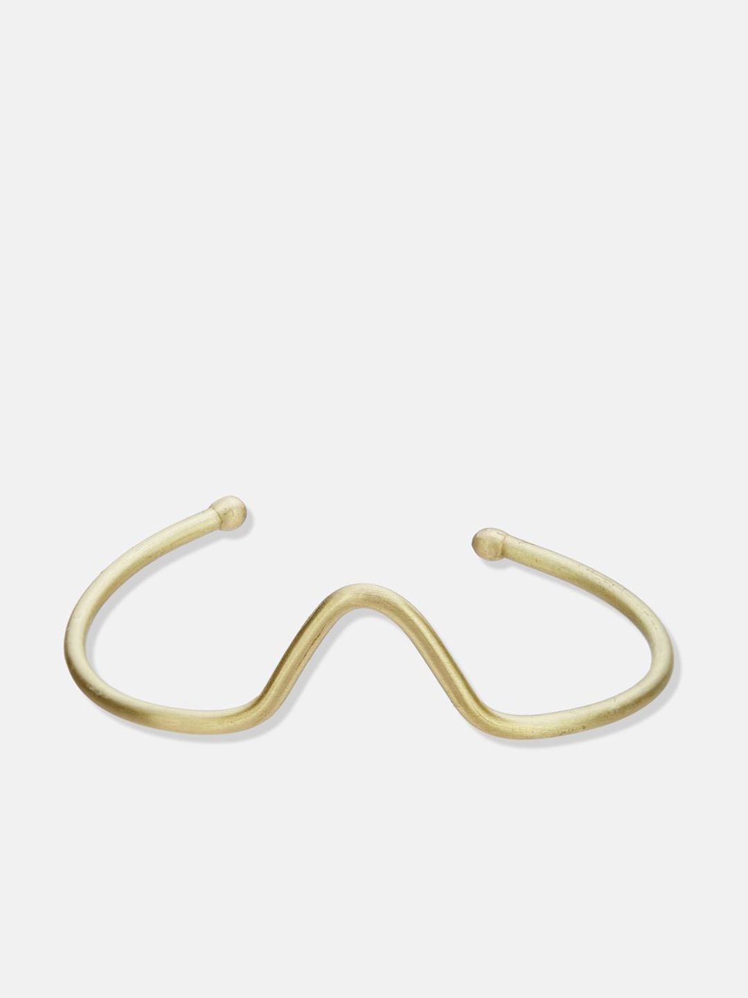 ATIBELLE Set Of 2 Gold Plated & Spiral Heart-Shaped Textured Contemporary Bracelets