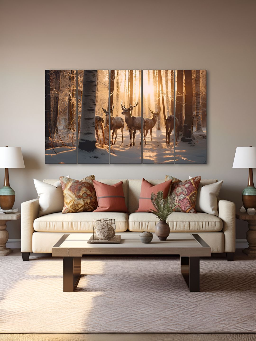 The Castle Decor Brown 1 Piece Wood Birds and Animals Wall Paintings-picture-22