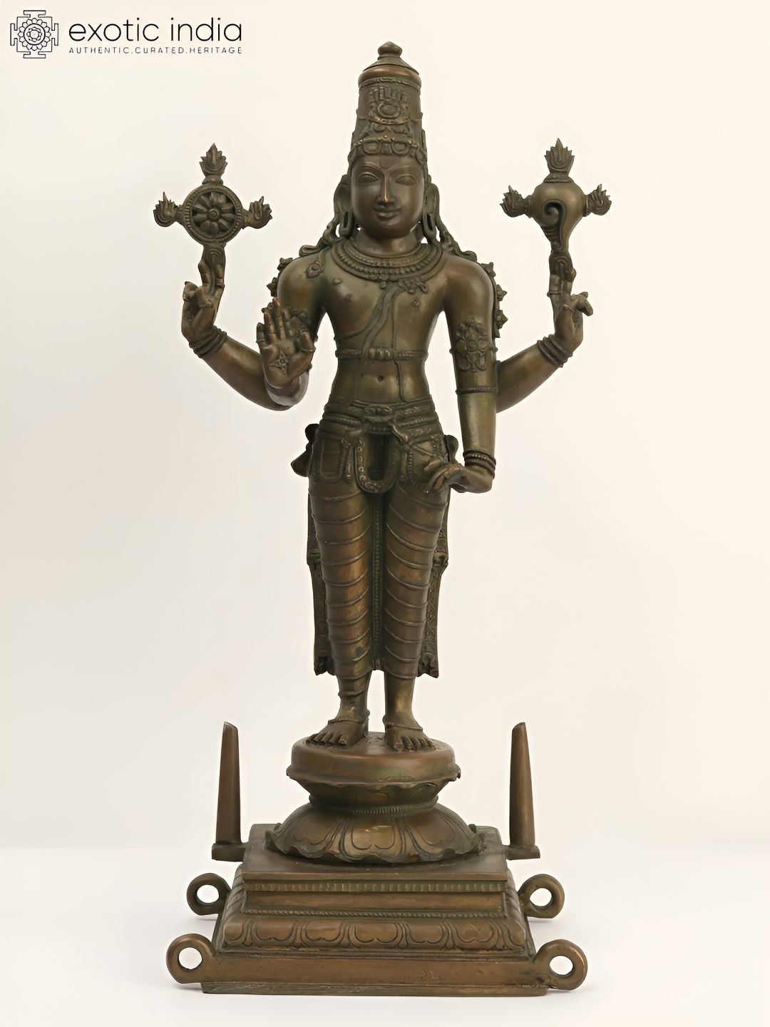Exotic India Brown Religious Idol Showpiece-image-30