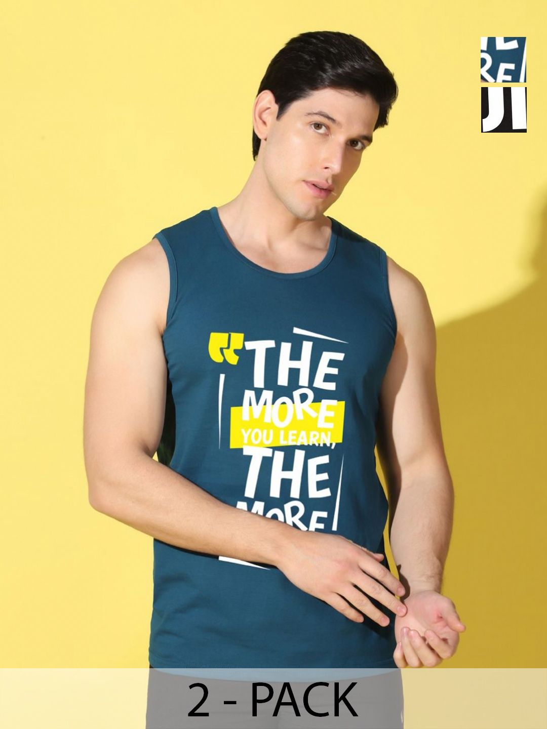 WOOSTRO Men Pack of 2 Typography Printed Round Neck T-shirts-picture-39