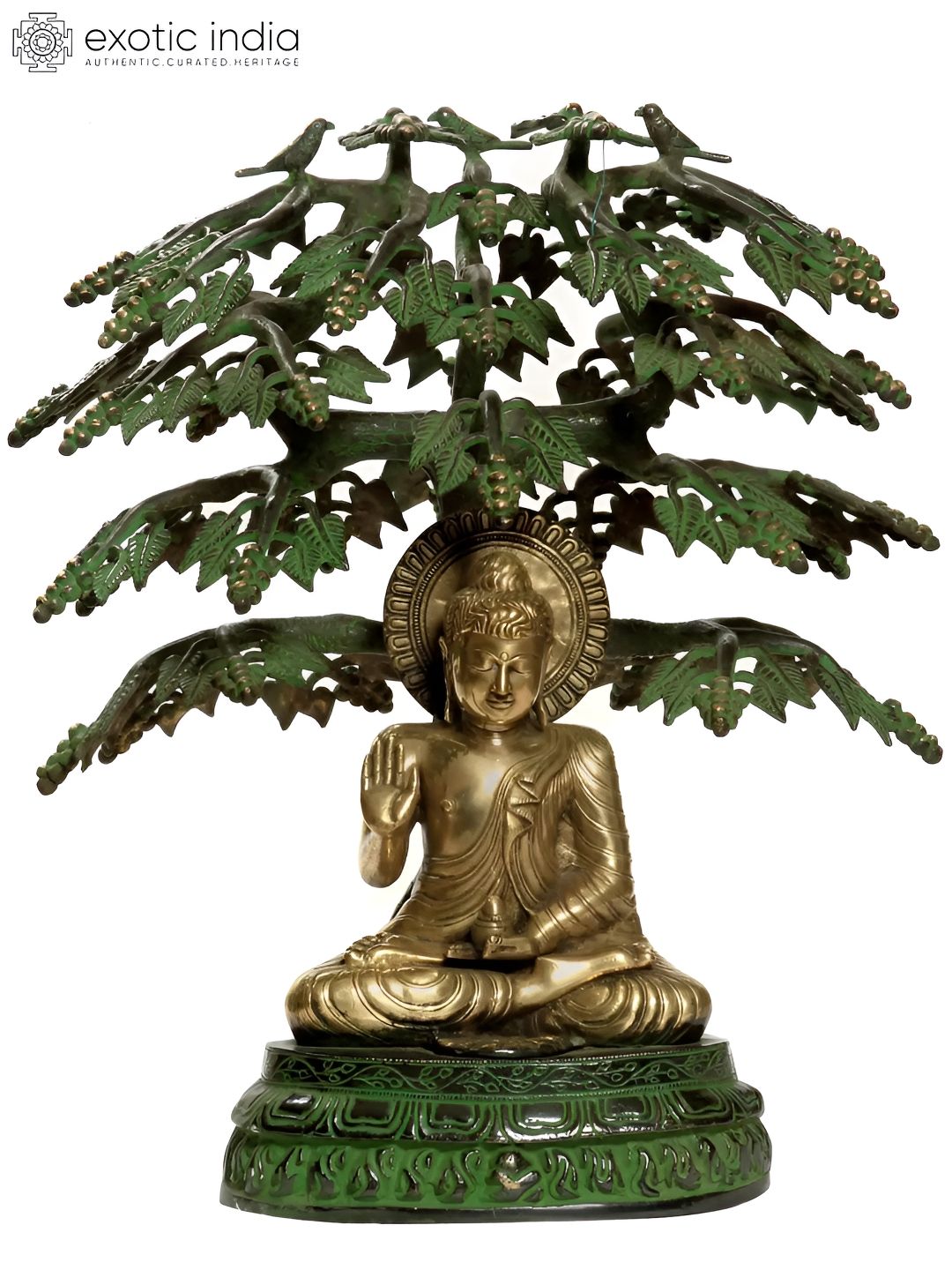 Exotic India Green Buddha Figurine Showpiece-image-37