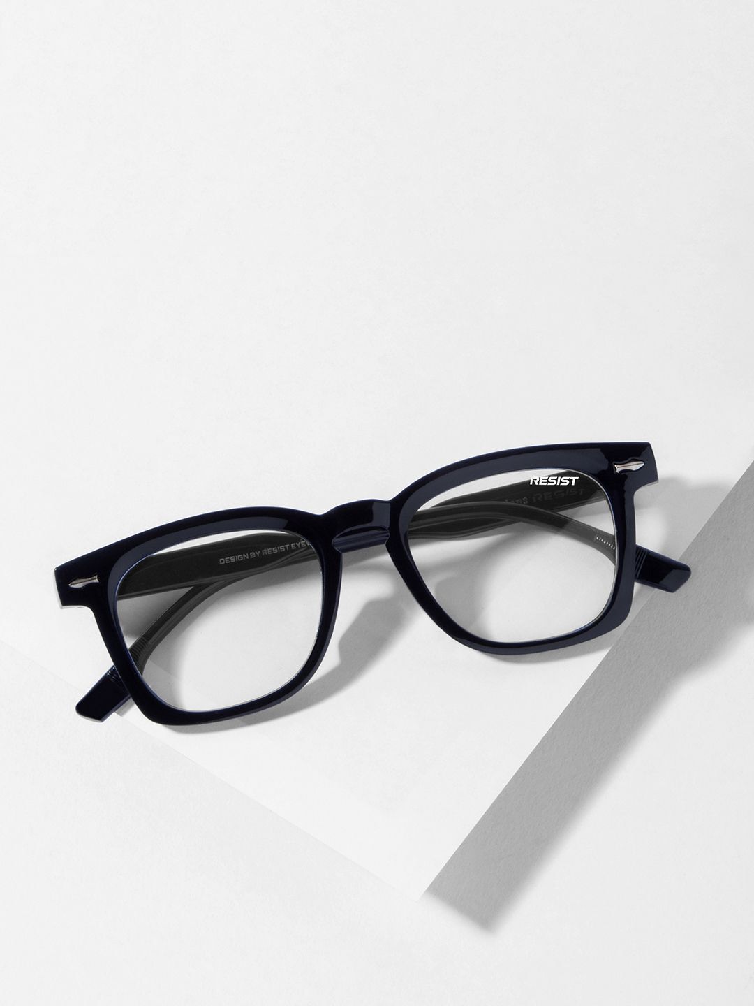RESIST EYEWEAR Unisex Wayfarer Sunglasses with UV Protected Lens KNIGHT BLACK CLEAR 3-image-10