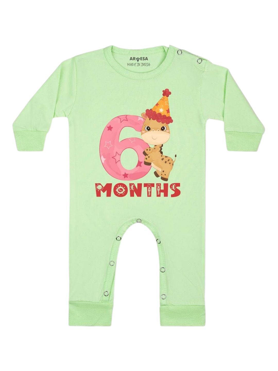 Arvesa Infants Printed Round Neck Bodysuits-picture-14