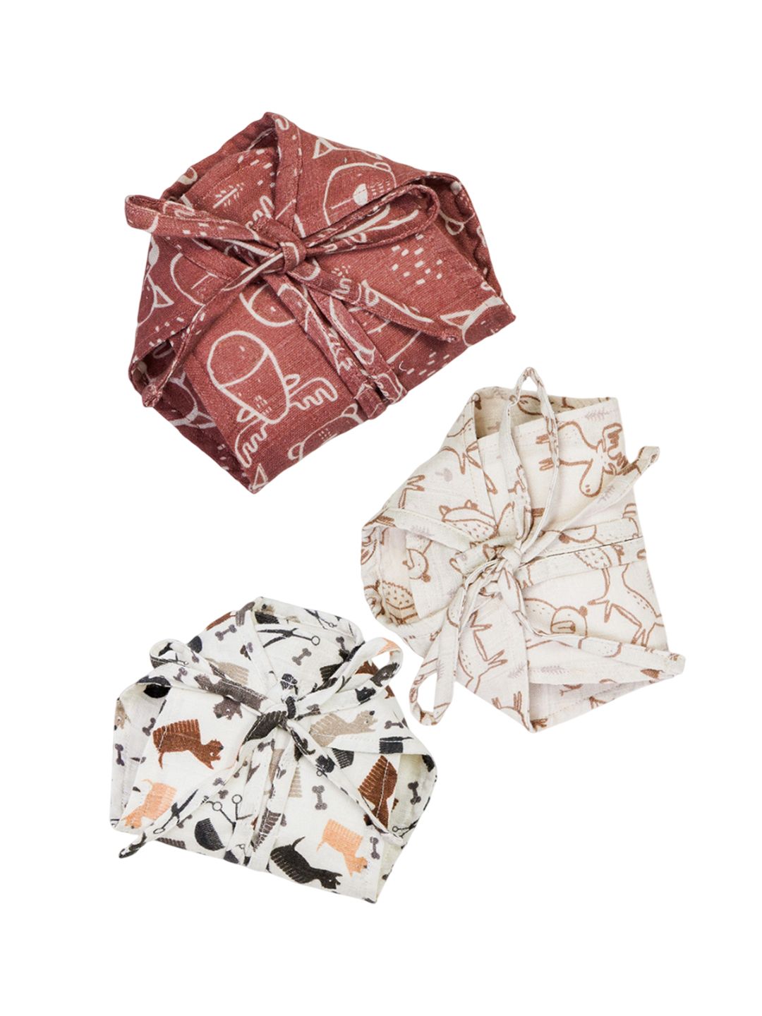 The Boo Boo Club Set Of 3 Organic Muslin Nappies-picture-36