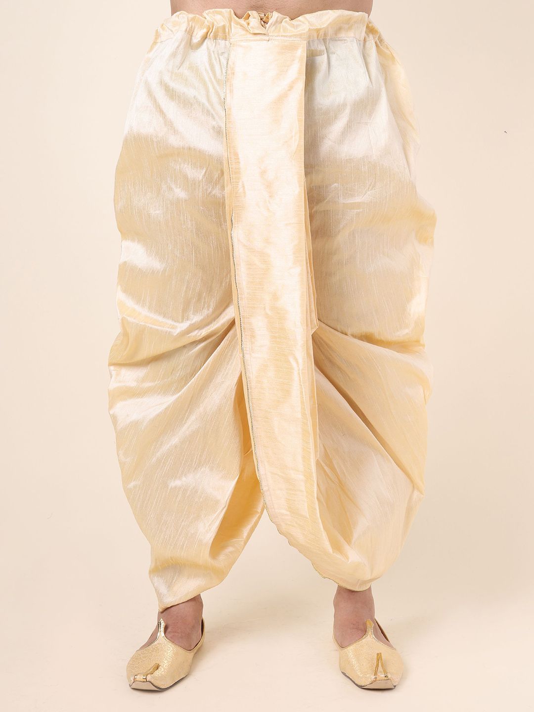W & G Ethnic Motifs Embroidered Relax Fit Silk Dhoti-picture-15