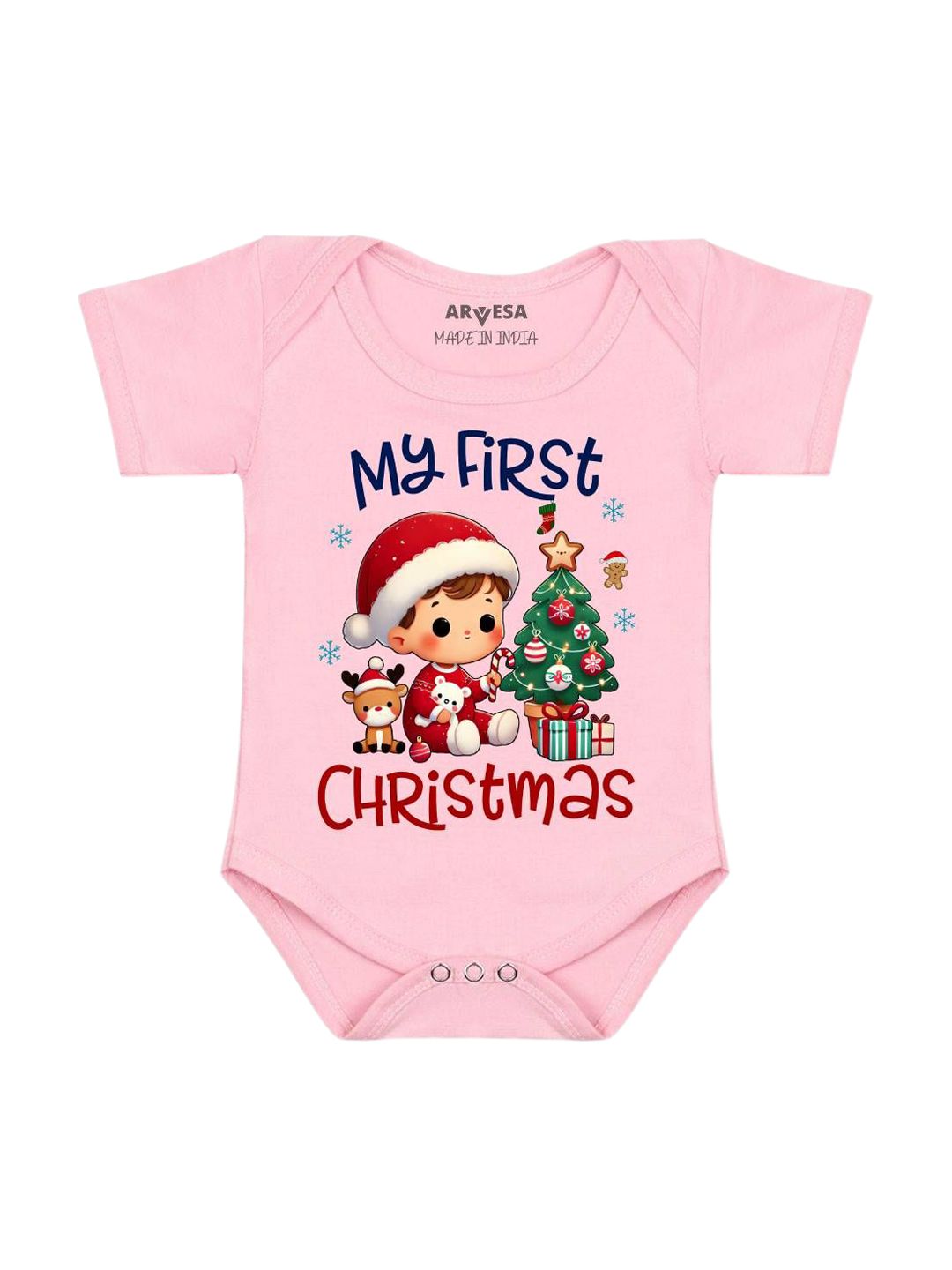 Arvesa My First Christmas Printed Bodysuit-picture-10